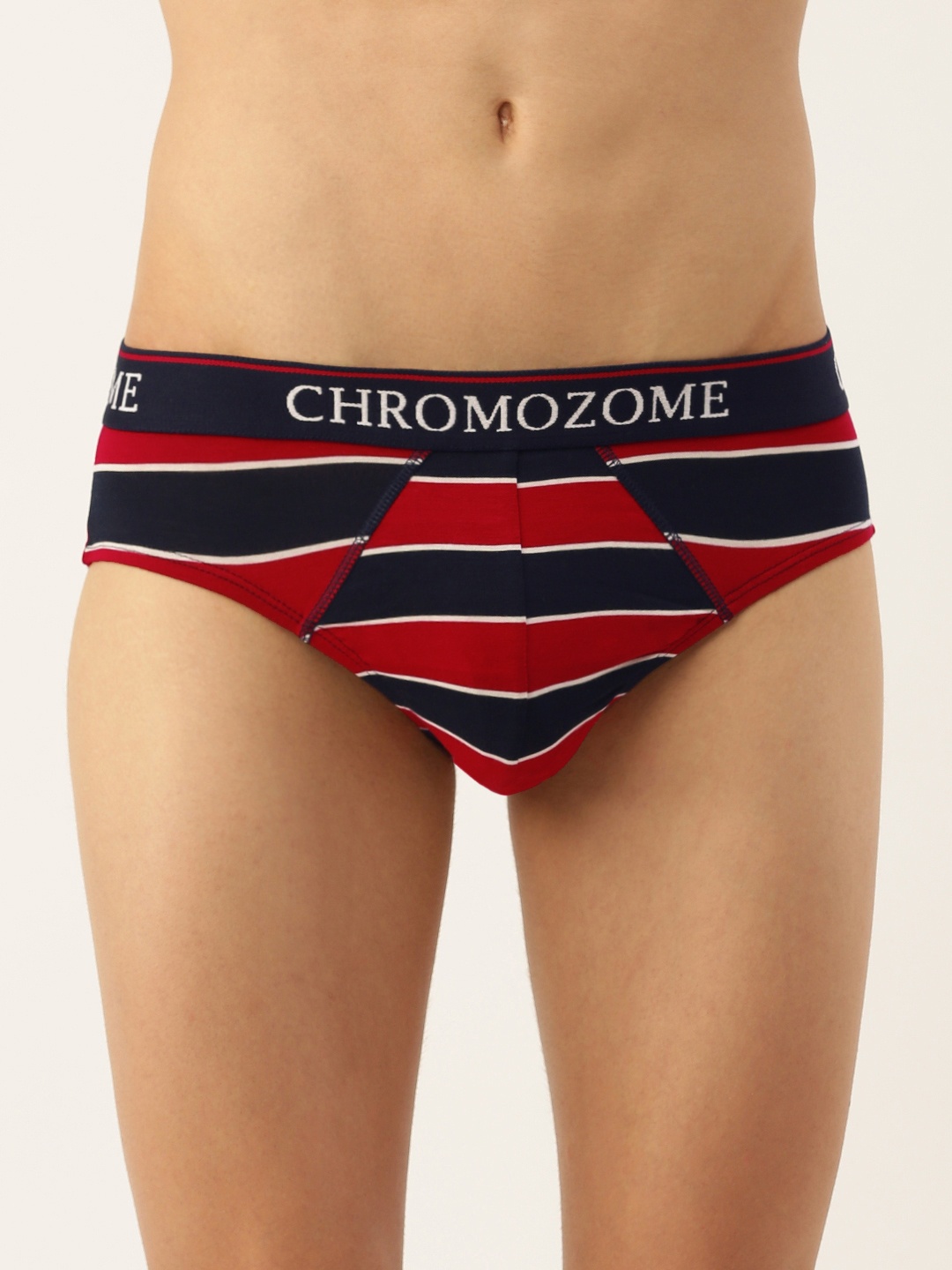 

Chromozome Men Striped Ultra Premium Micro Modal Basic Briefs 8902733642262, Navy blue