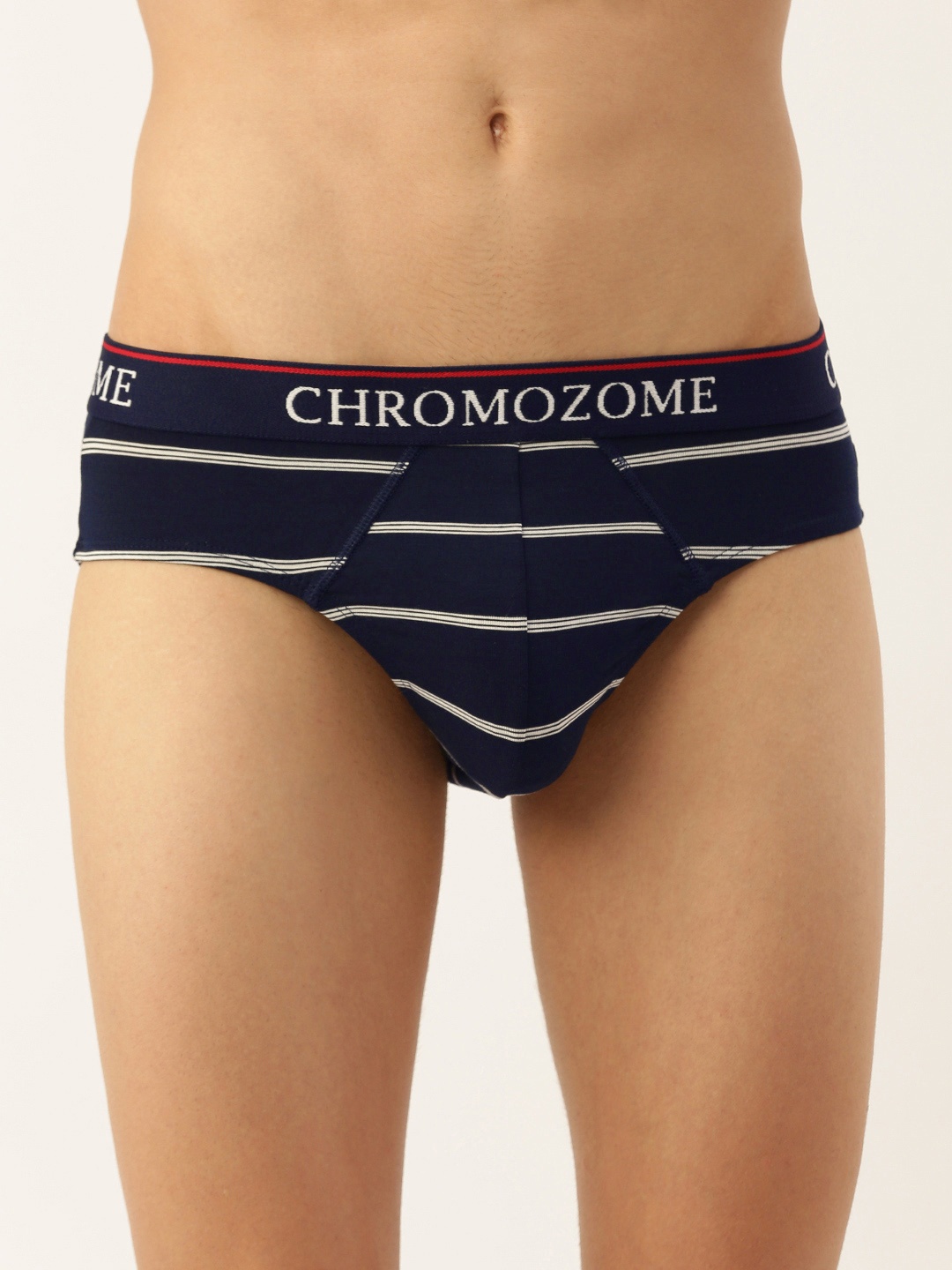 

Chromozome Men Striped Ultra Premium Micro Modal Basic Briefs 8902733642262, Navy blue