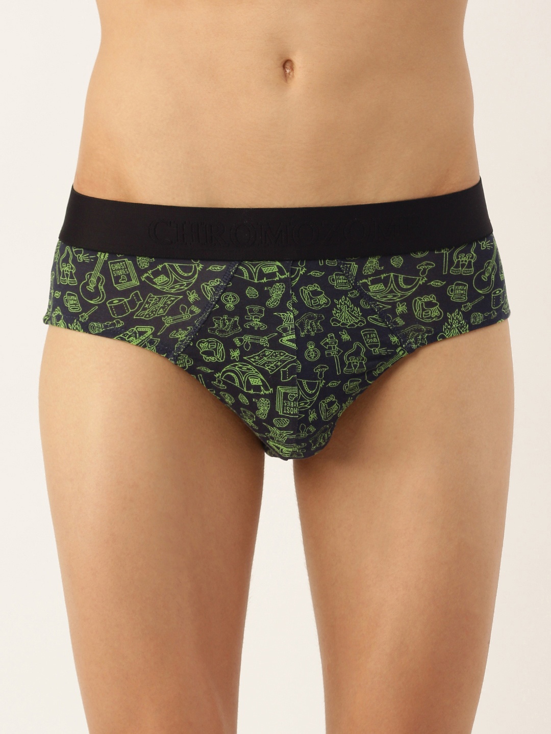 

Chromozome Printed Ultra Premium Micro Modal Basic Briefs 8902733634380, Navy blue
