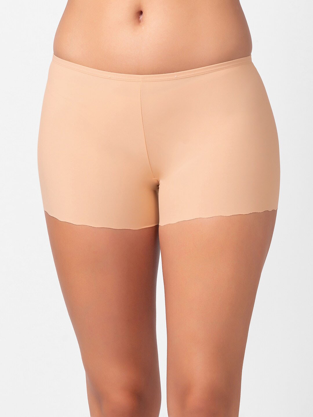 

NOIRA Women Mid-Rise Seamless Boy Shorts Briefs, Beige