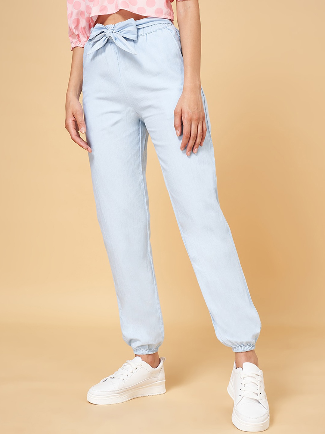 

YU by Pantaloons Women Jogger High-Rise Jeans, Blue