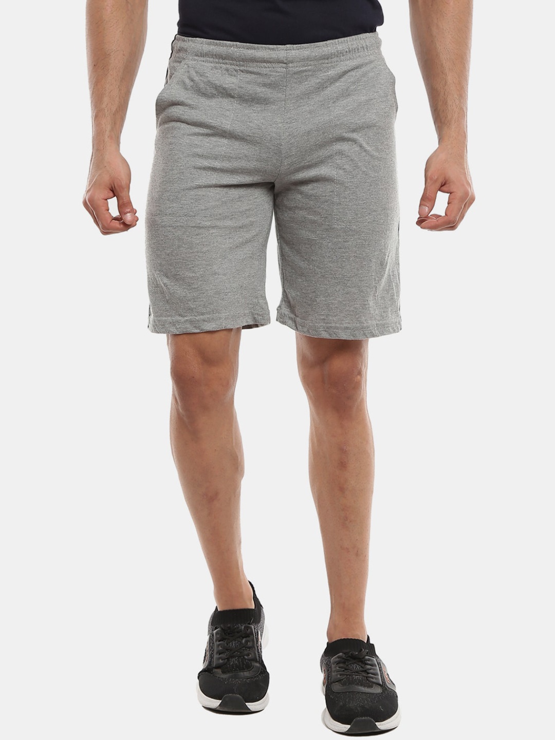 

V-Mart Men Mid-Rise Cotton Sports Shorts, Grey