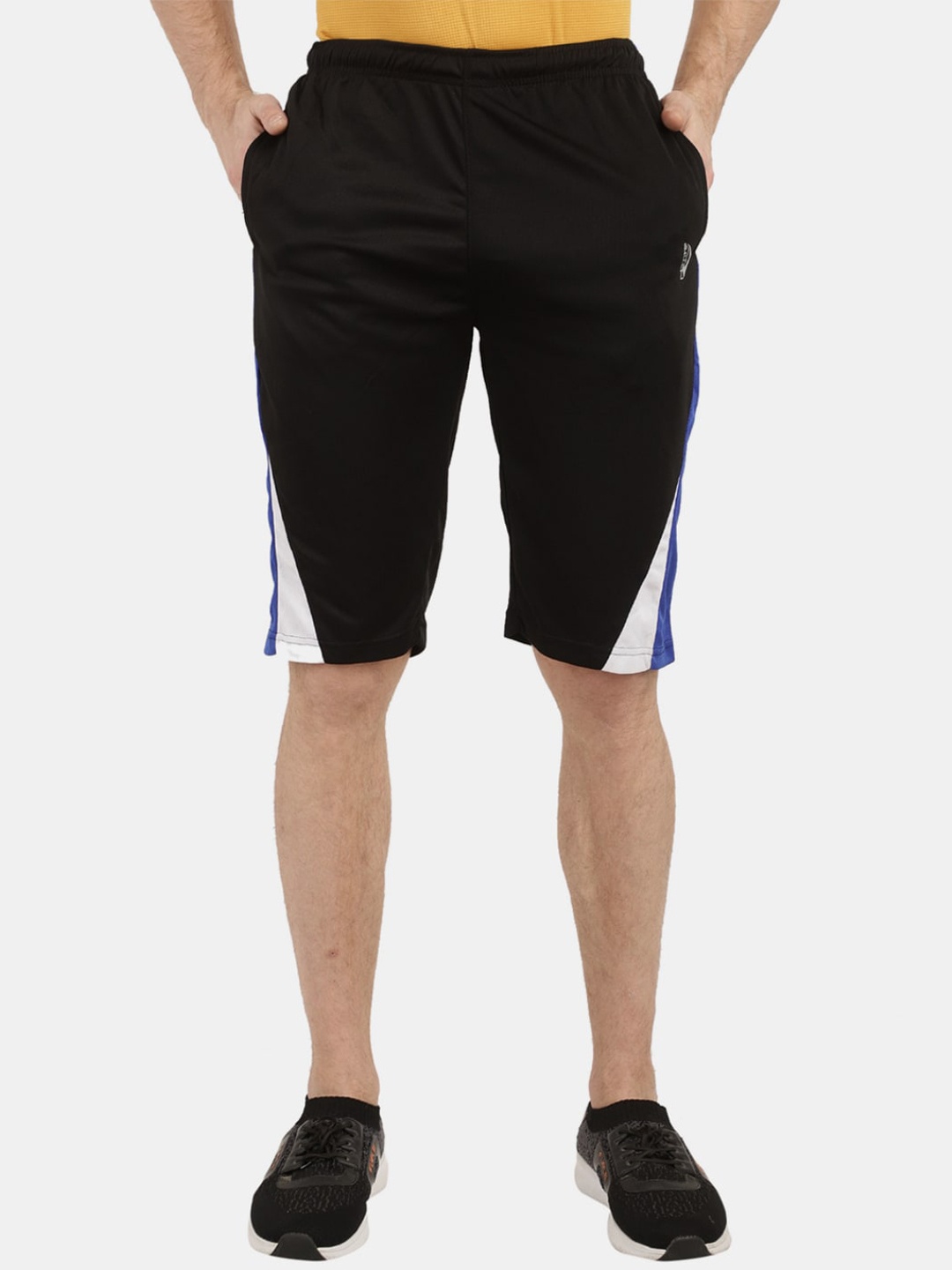 

V-Mart Men Mid-Rise Sports Cotton Shorts, Black