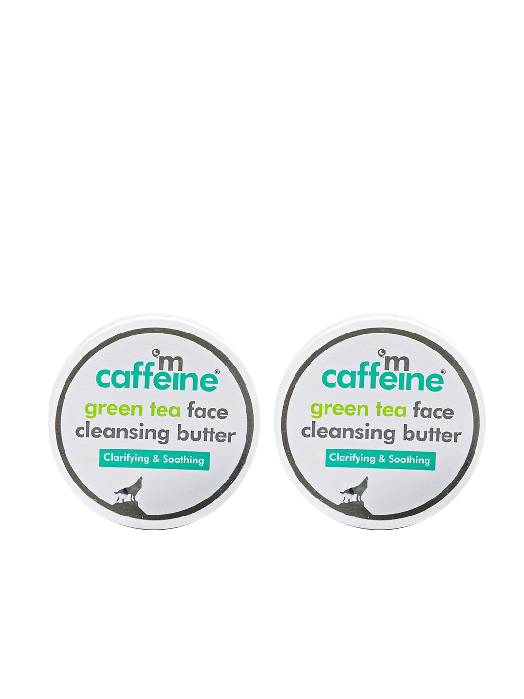 

MCaffeine Set Of 2 Green Tea Face Cleansing Butter for Clarifying & Smoothening- 100g Each, White