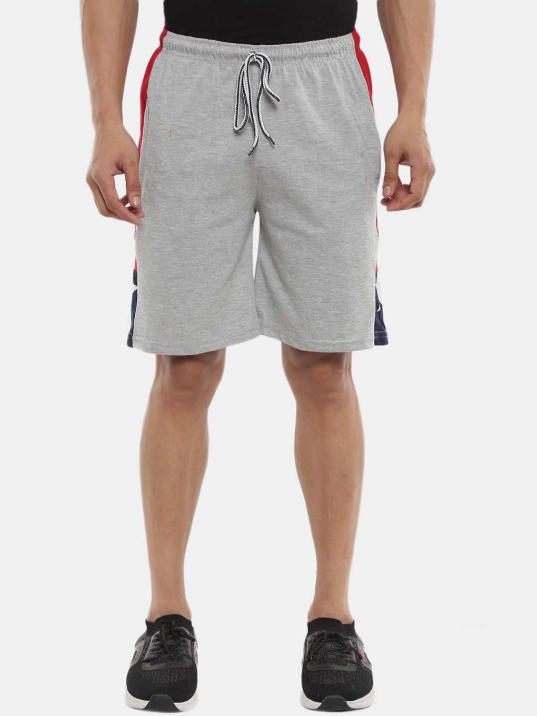 

V-Mart Men Mid-Rise Cotton Sports Shorts, Grey