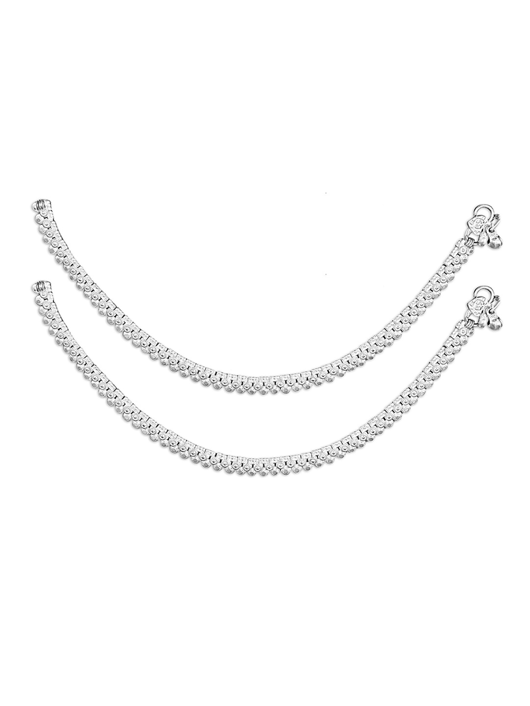 

RUHI COLLECTION Set Of 4 Silver-Plated Beaded Anklets