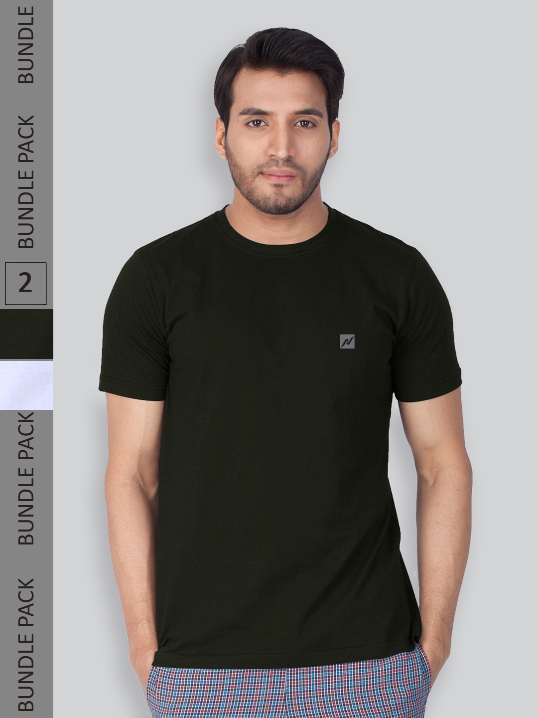 

LUX NITRO Pack Of 2 Anti Odour Lounge T-shirts, Black