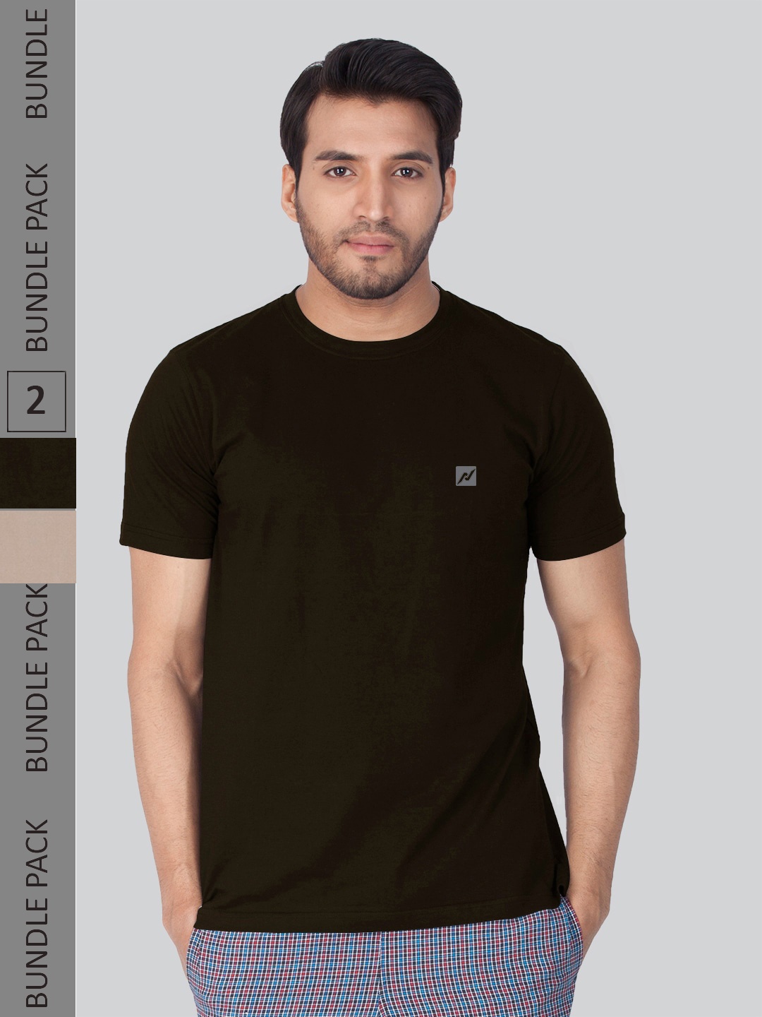 

LUX NITRO Pack of 2 Round Neck Lounge T-shirt, Black