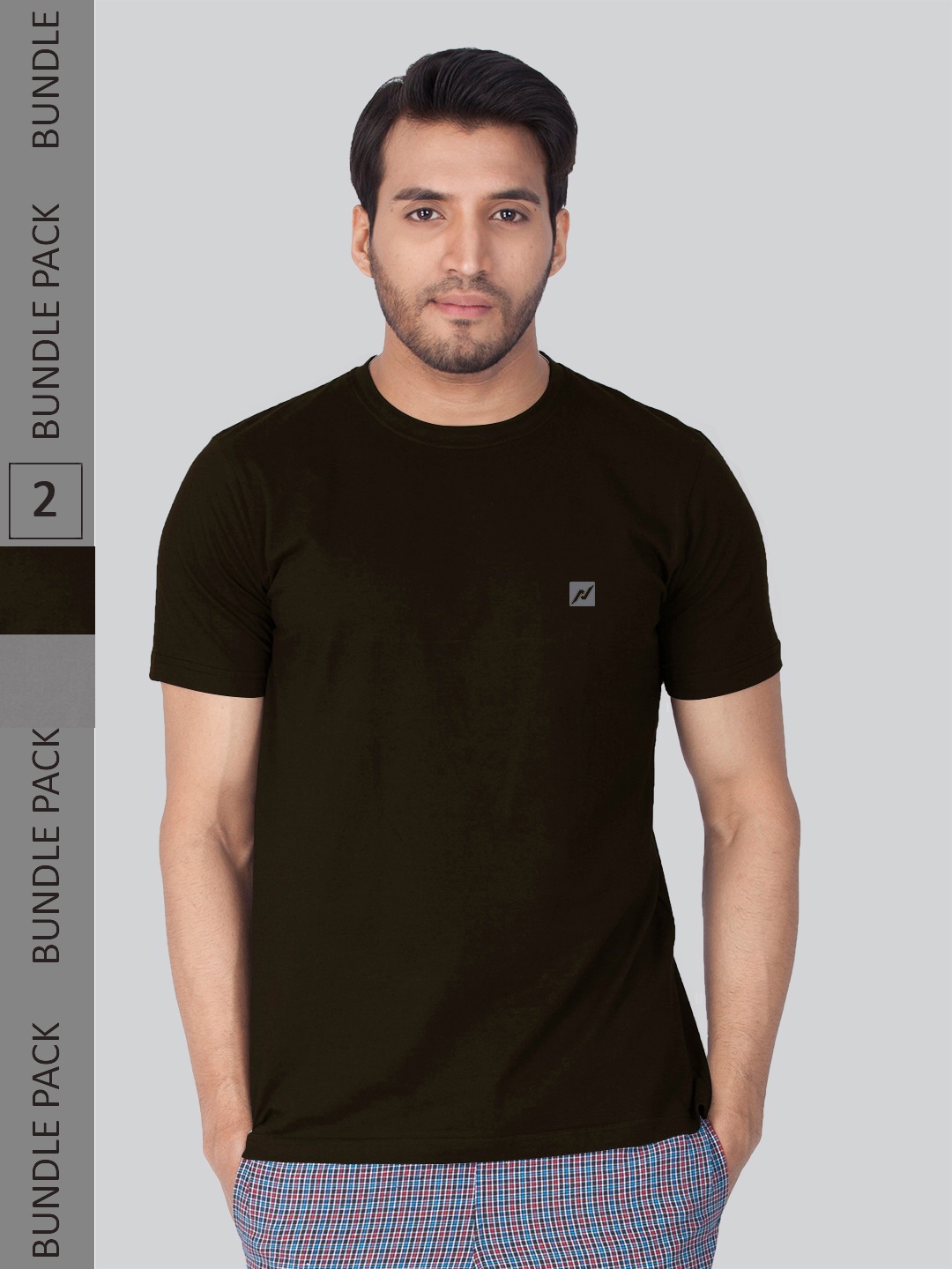 

LUX NITRO Pack of 2 Round Neck Lounge T-shirt, Black