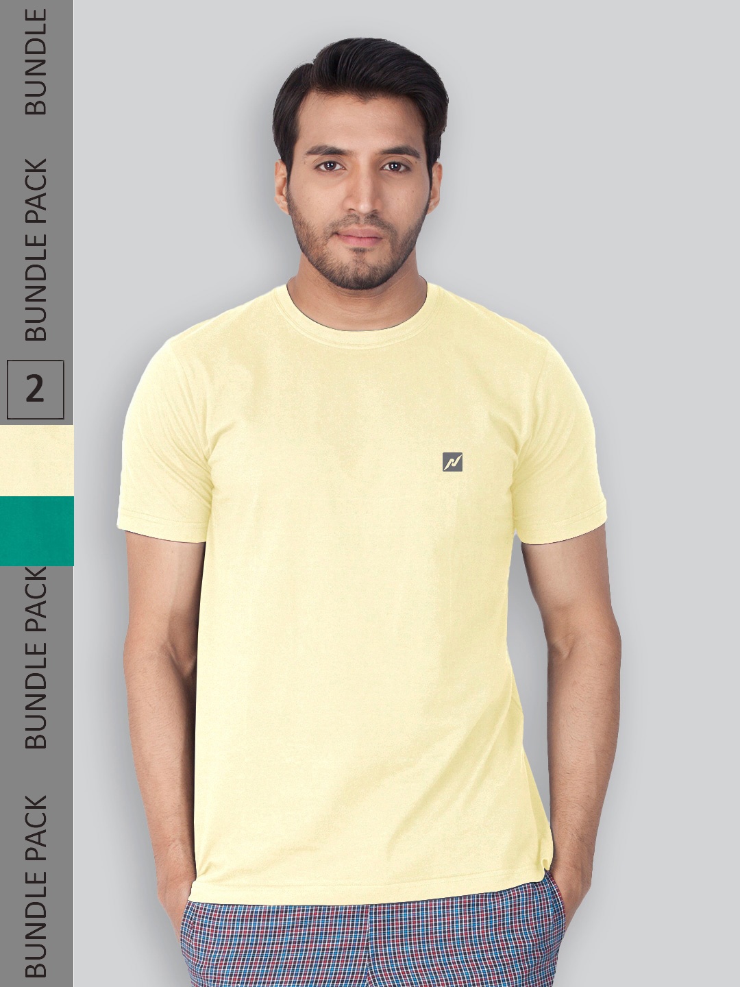 

LUX NITRO Pack Of 2 Round Neck Lounge T-shirt, Green