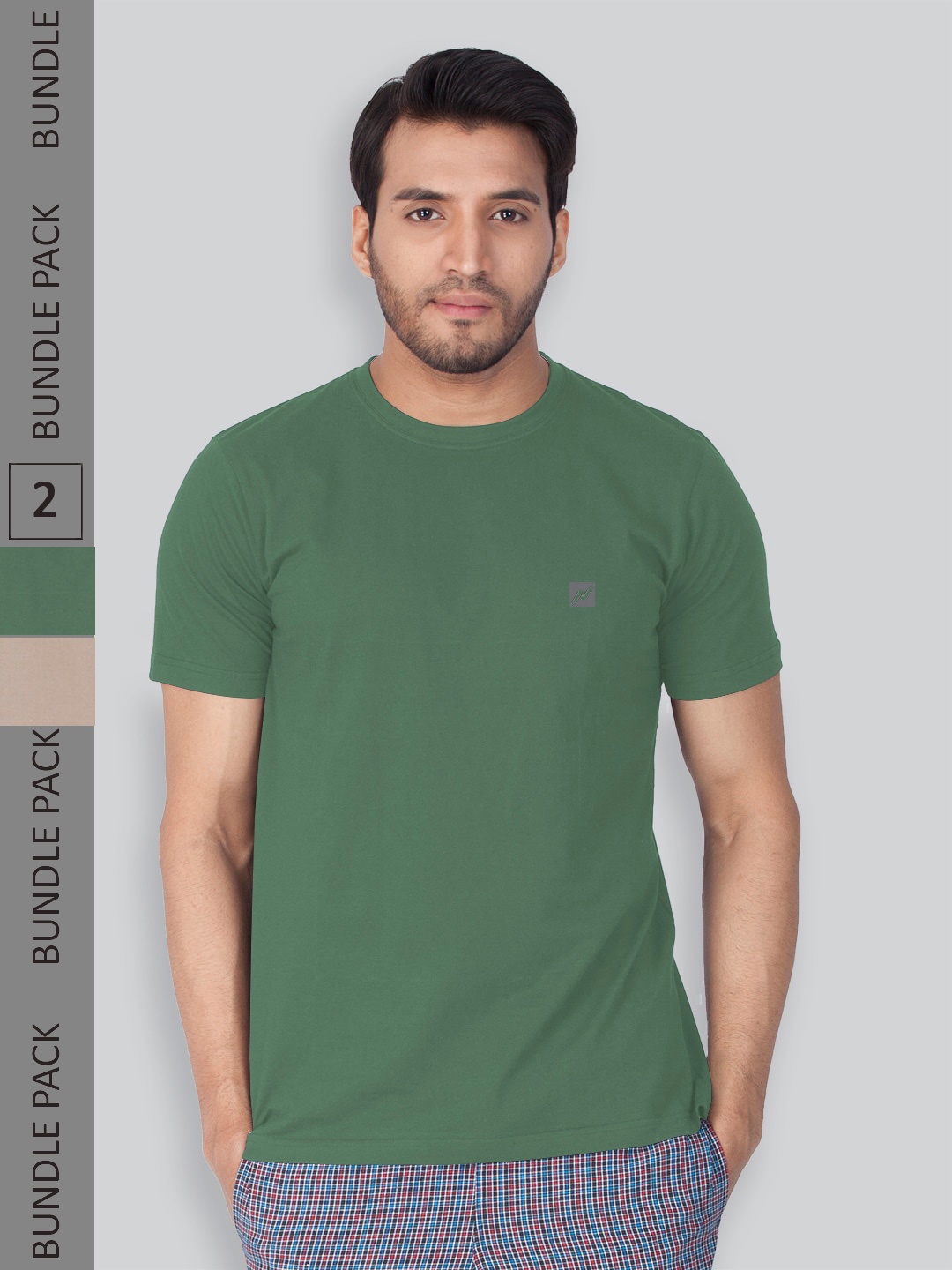 

LUX NITRO Pack Of 2 Round Neck Lounge T-shirt, Green