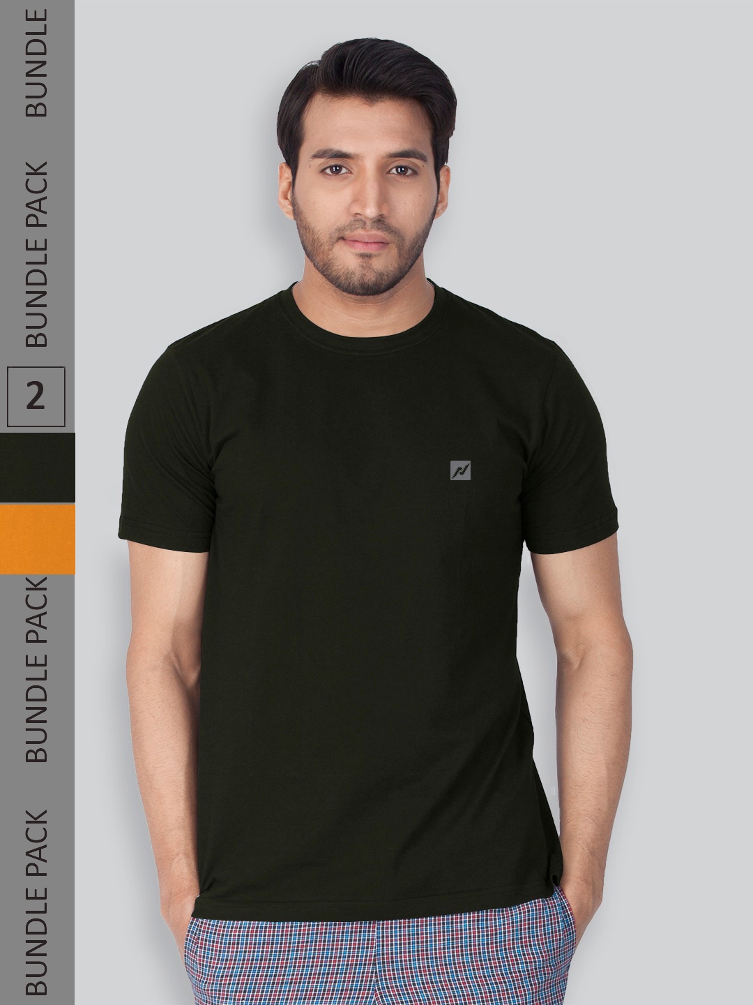 

LUX NITRO Pack Of 2 Round Neck Lounge T-shirt, Black