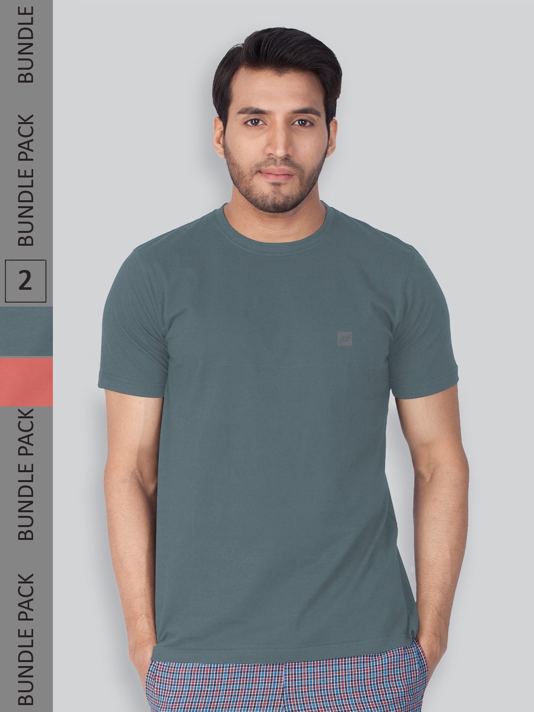 

LUX NITRO Pack Of 2 Anti Odour Lounge T-shirts, Green