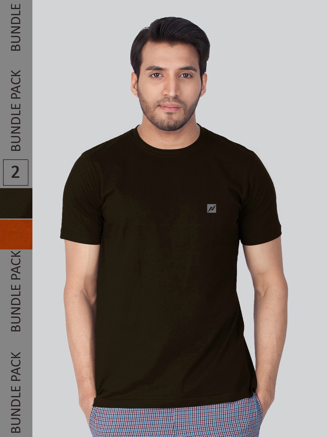

LUX NITRO Pack Of 2 Anti Odour Lounge T-shirts, Black