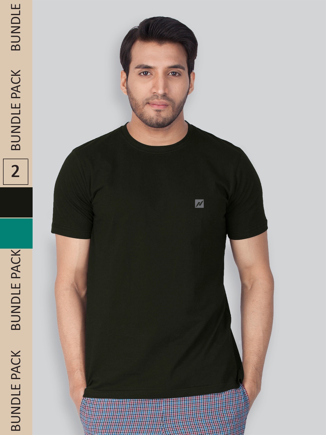 

LUX NITRO Pack Of 2 Round Neck Lounge T-shirt, Black