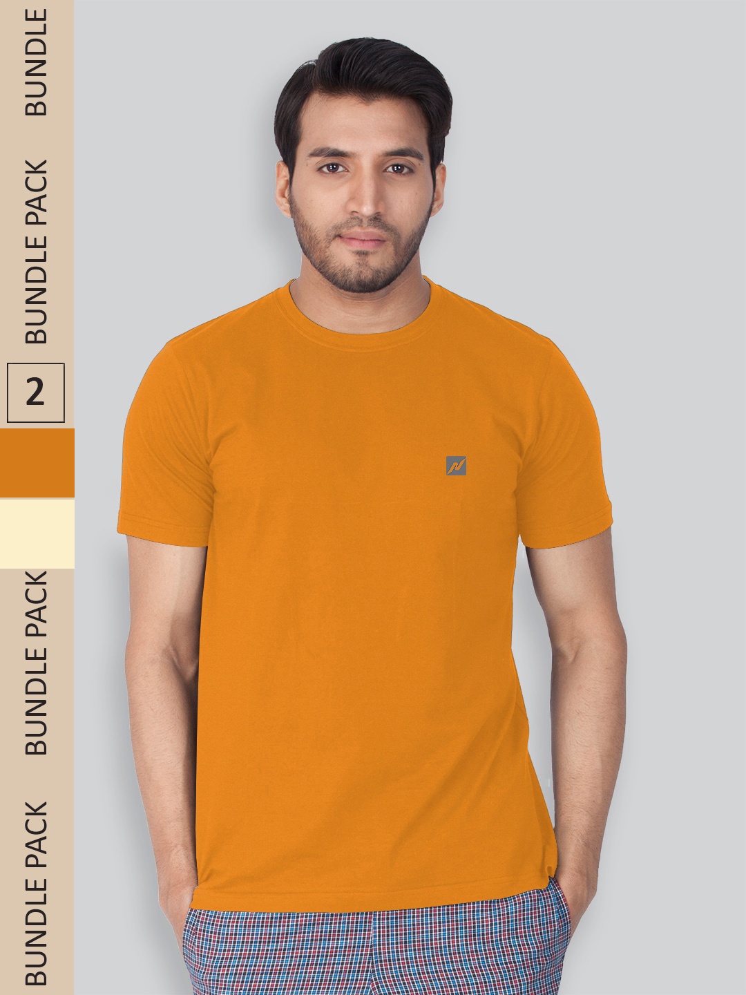 

LUX NITRO Pack Of 2 Anti Odour Lounge T-shirts, Orange