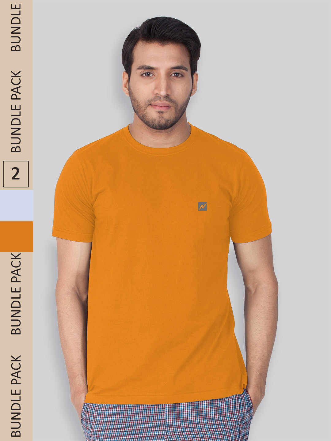

LUX NITRO Pack Of 2 Anti Odour Lounge T-shirts, Orange