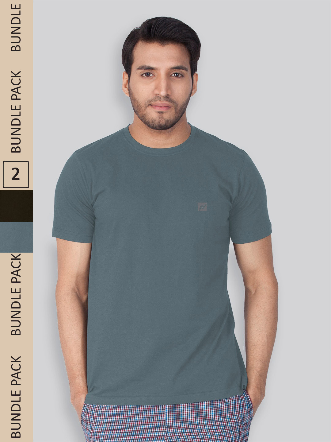 

LUX NITRO Pack Of 2 Anti Odour Lounge T-shirts, Green