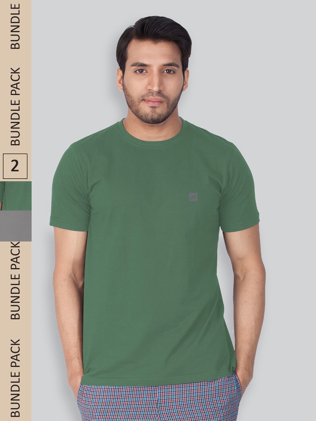 

LUX NITRO Pack Of 2 Anti Odour Lounge T-shirts, Green