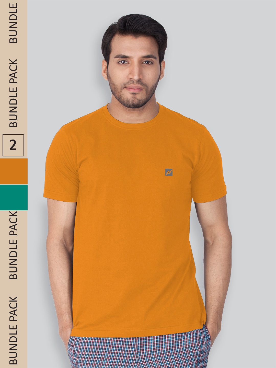 

LUX NITRO Pack Of 2 Plus Size Lounge T-shirt, Orange