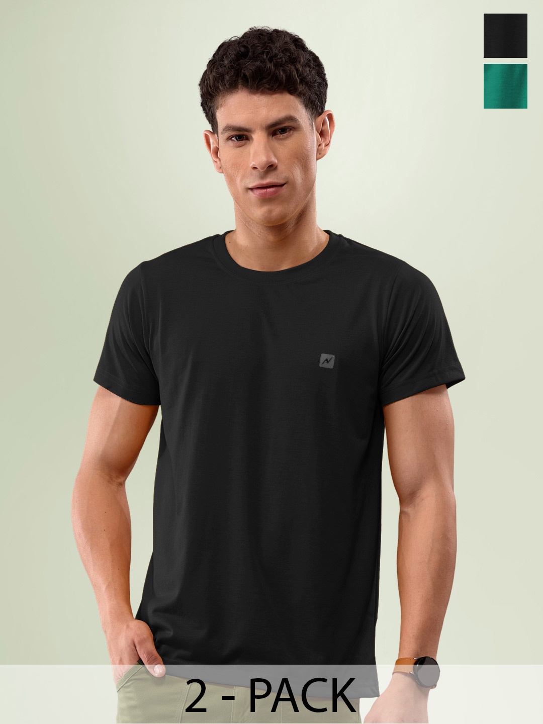

LUX NITRO Pack Of 2 Lounge T-shirt, Black
