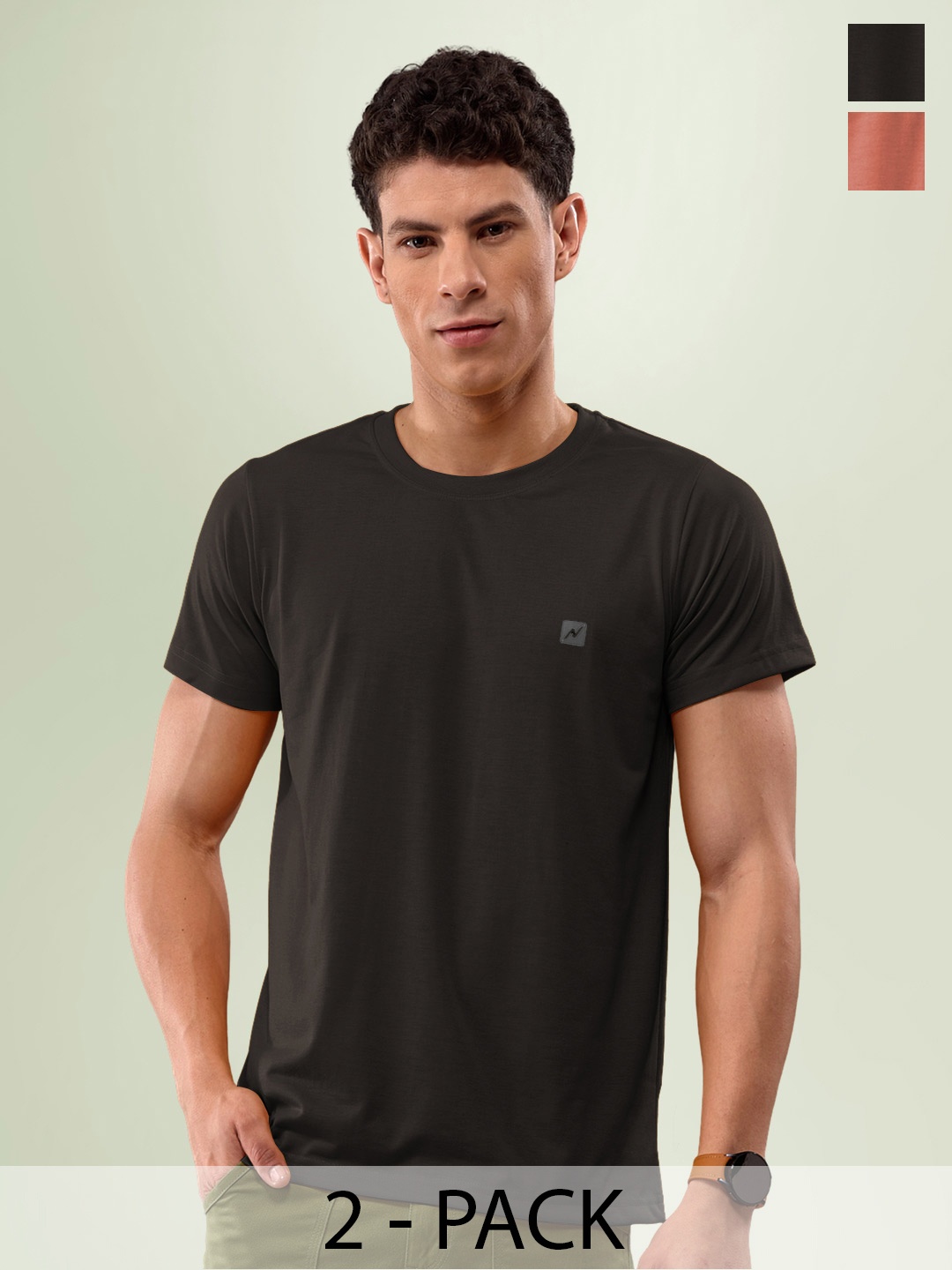 

LUX NITRO Pack Of 2 Lounge T-shirt, Black