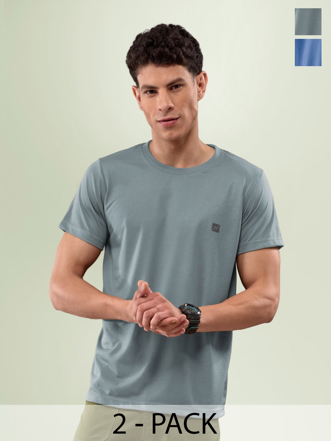 

LUX NITRO Pack Of 2 Lounge T-shirt, Grey