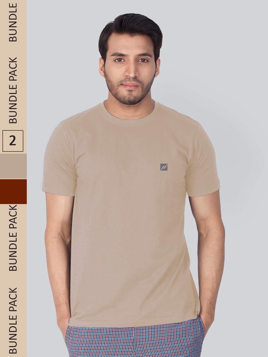 

LUX NITRO Pack Of 2 Lounge T-shirt, Beige