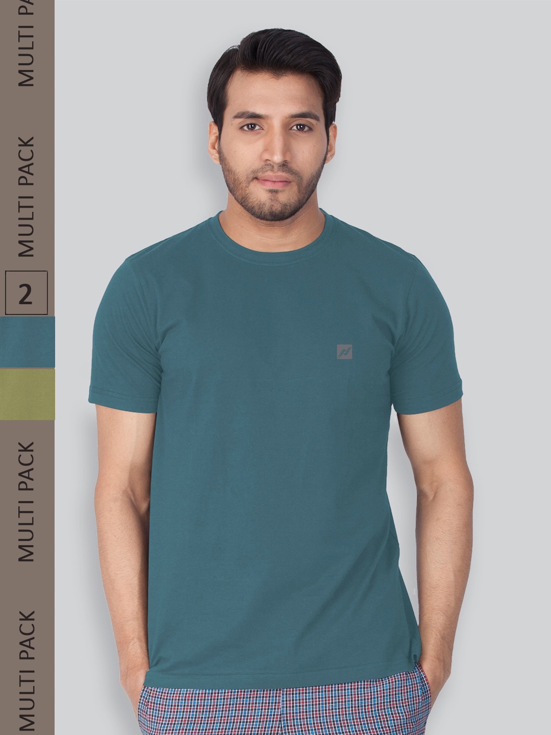 

LUX NITRO Pack Of 2 Anti Odour Lounge T-shirts, Blue