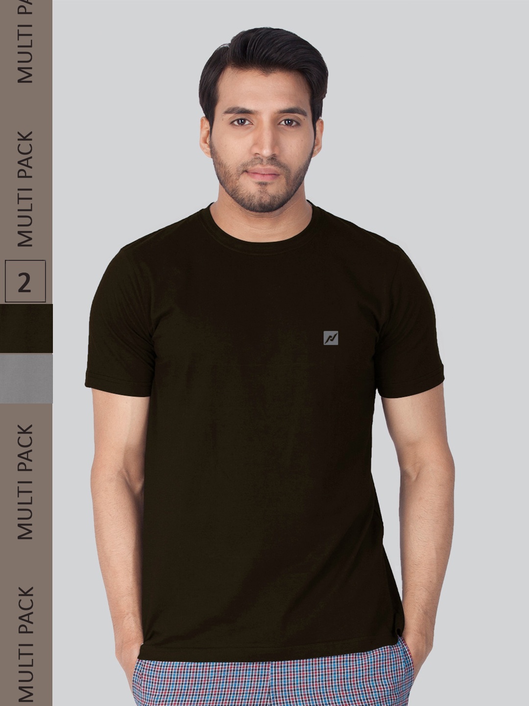 

LUX NITRO Pack Of 2 Anti Odour Lounge T-shirts, Black
