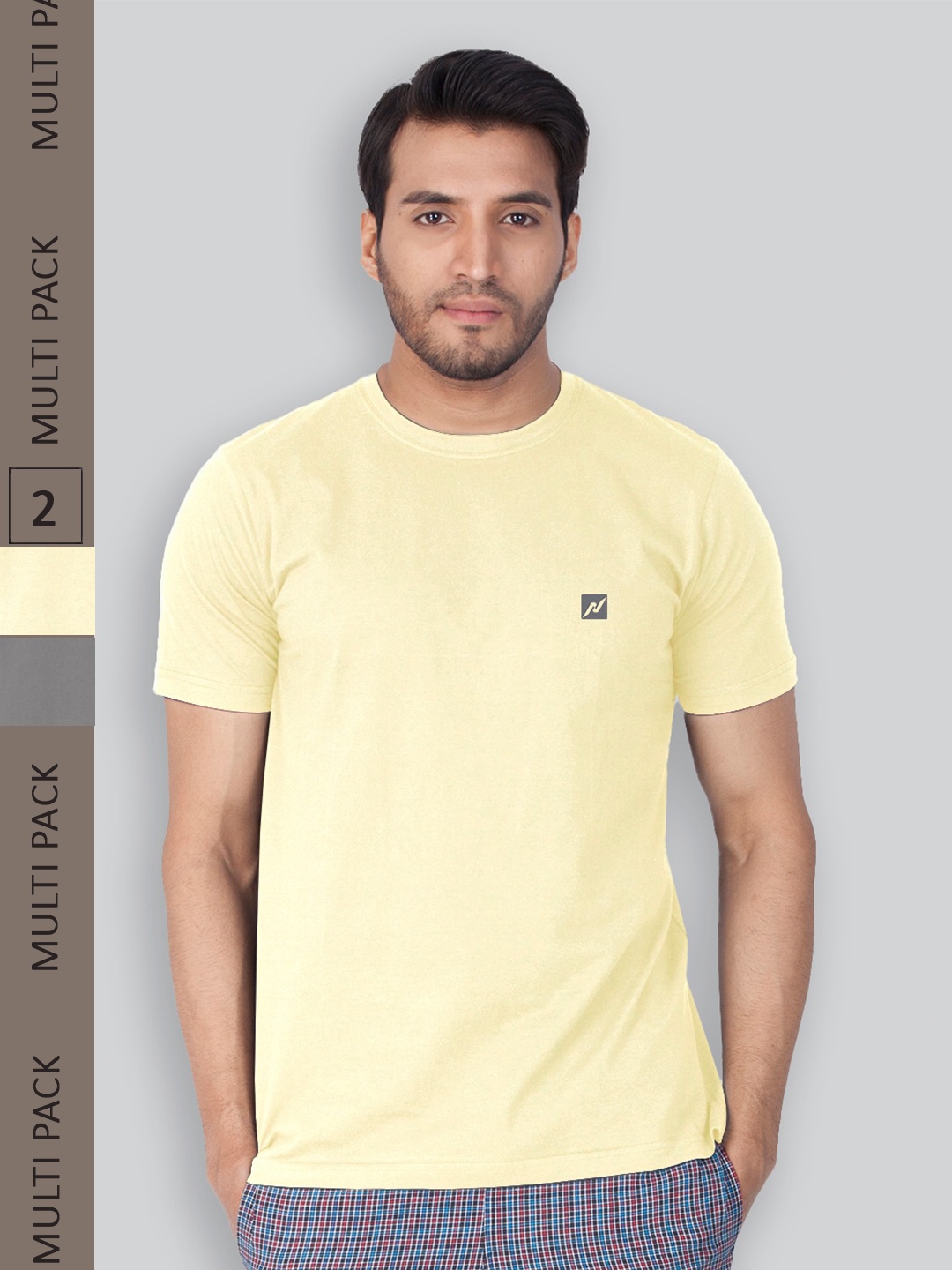 

LUX NITRO Pack Of 2 Anti Odour Lounge T-shirts, Yellow