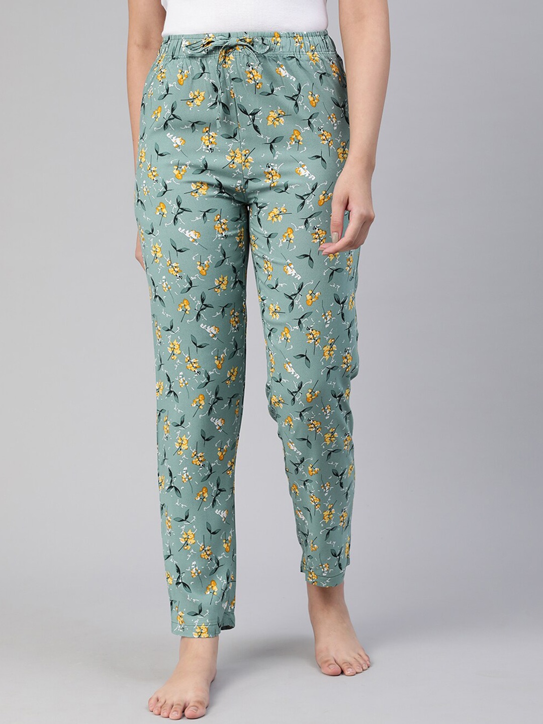 

LYRA Women Printed Lounge Pants, Green
