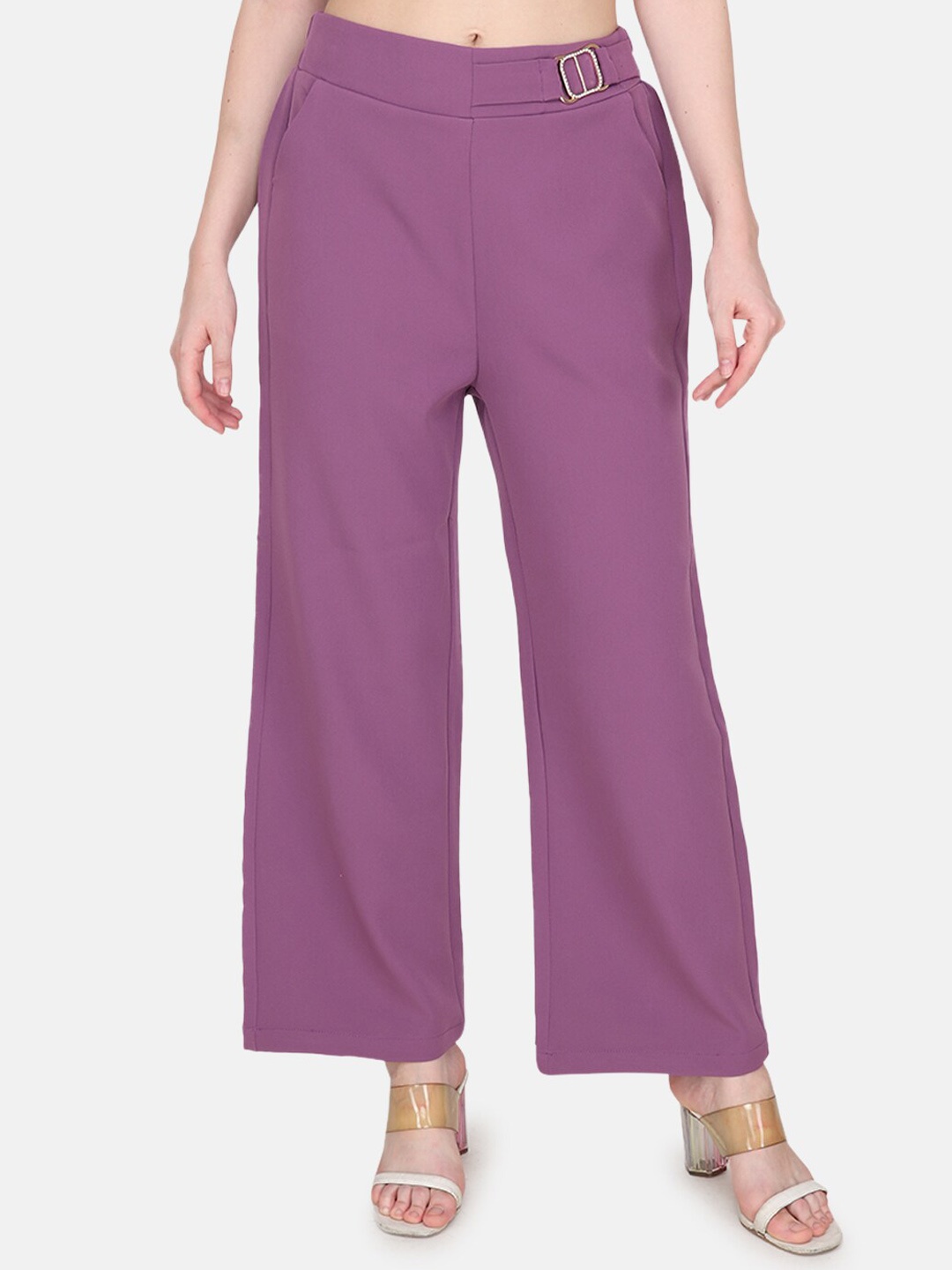 

Steele Women High-Rise Parallel Trousers, Lavender