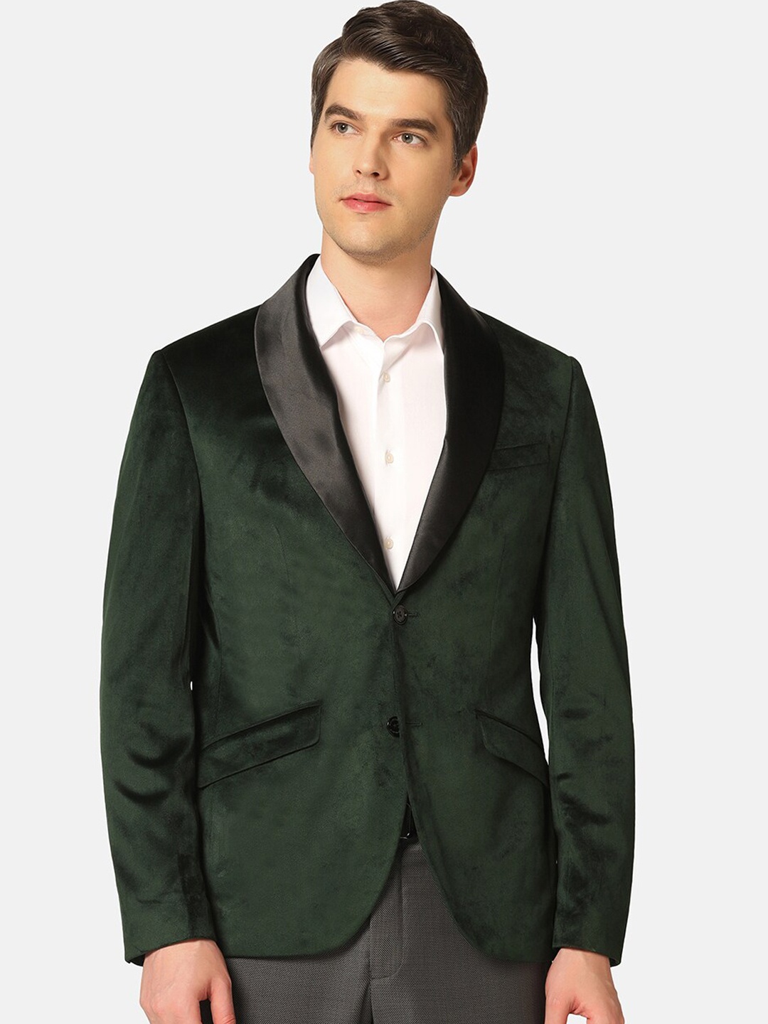 

Blackberrys Slim-Fit Tuxedo Blazer, Green
