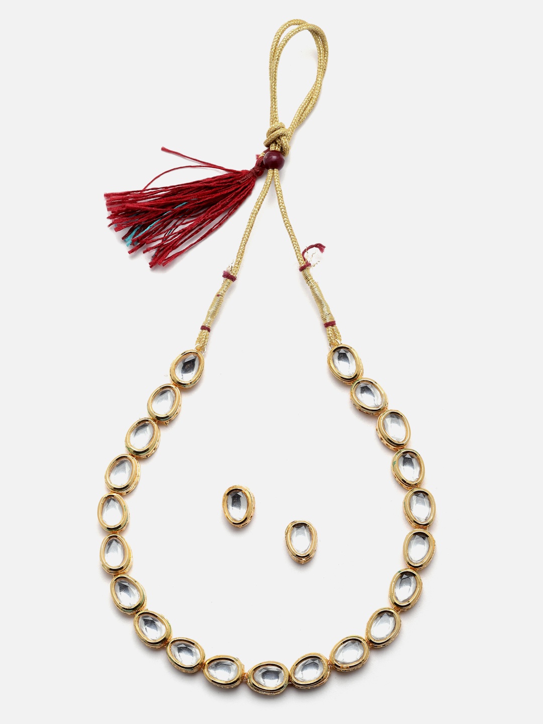 

Aazeen Gold-Plated Kundan Studded Jewellery Set
