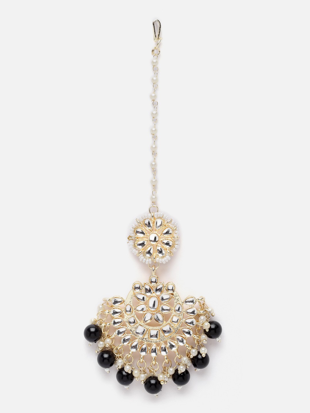 

Aazeen Gold-Plated Kundan Studded Maang Tikka