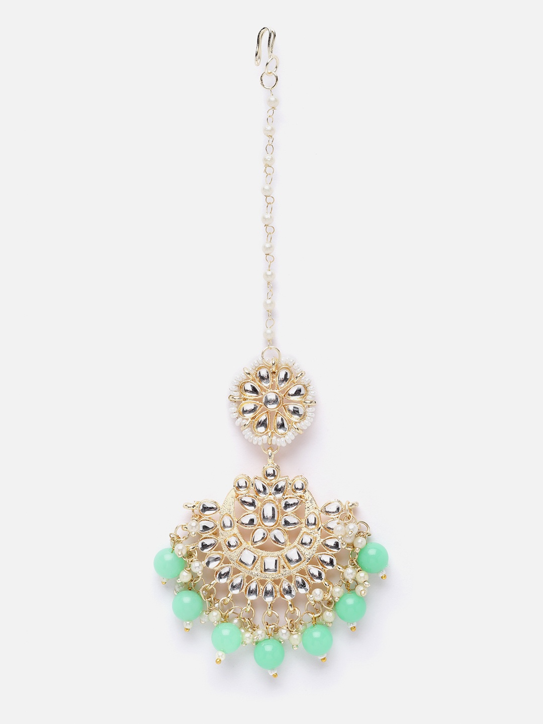 

Aazeen Gold-Plated Kundan-Studded Maang Tikka