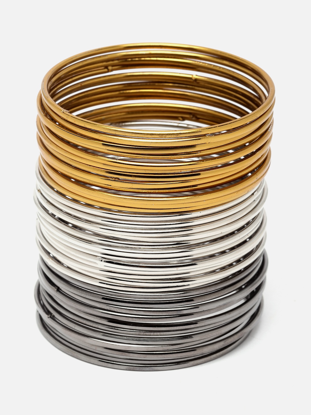 

Aazeen Set Of 36 Gold Plated Classic Bangles