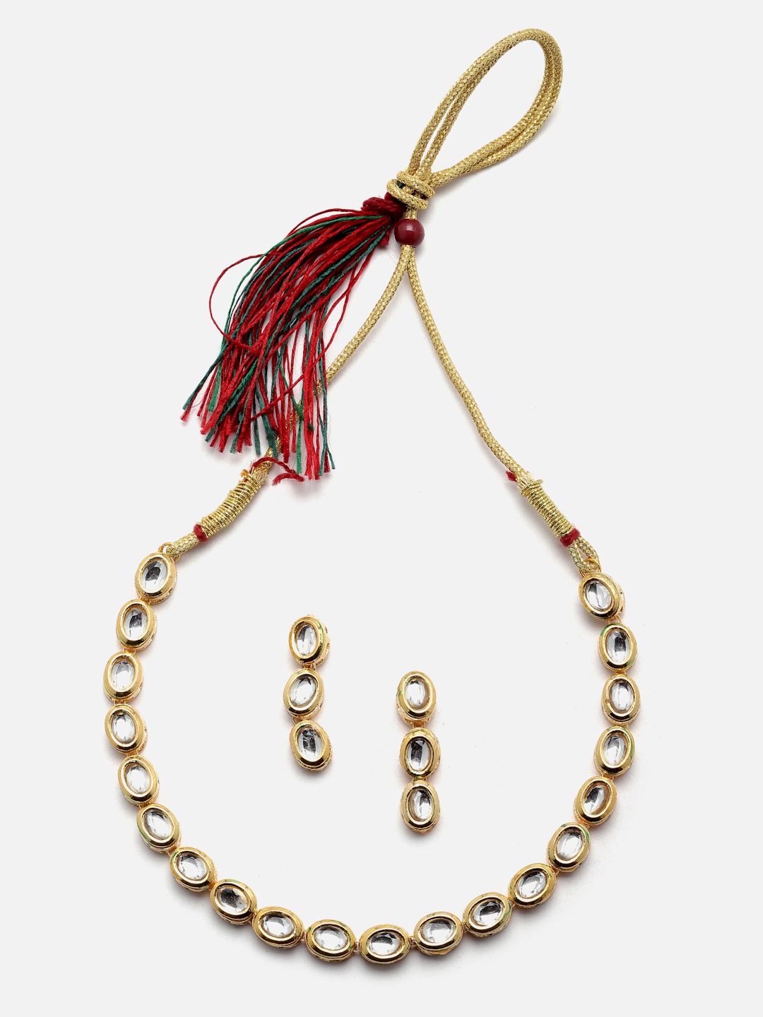 

Aazeen Gold-Plated Kundan-Studded Jewellery Set