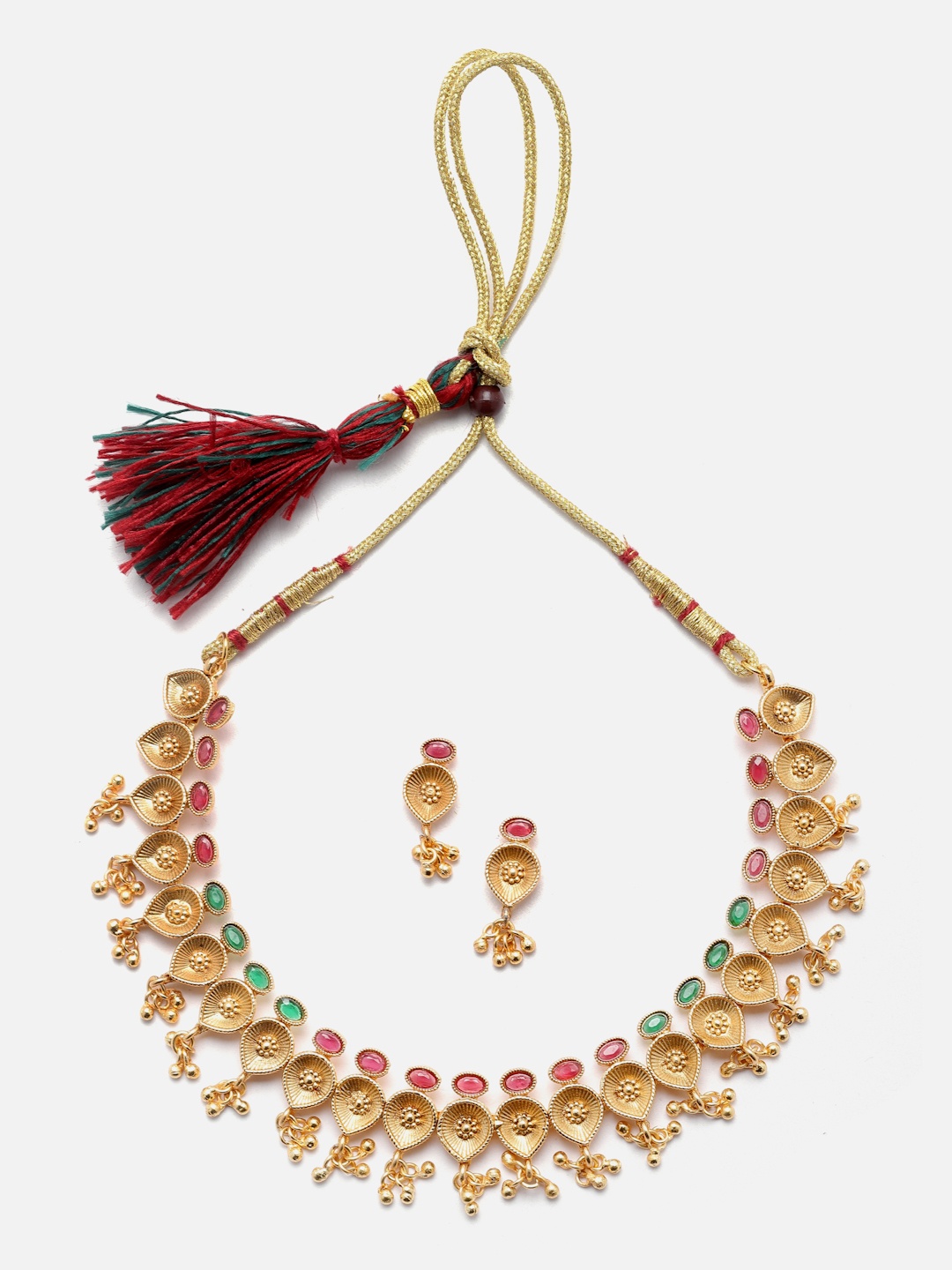 

Aazeen Gold-Plated Stone Studded Jewellery Set