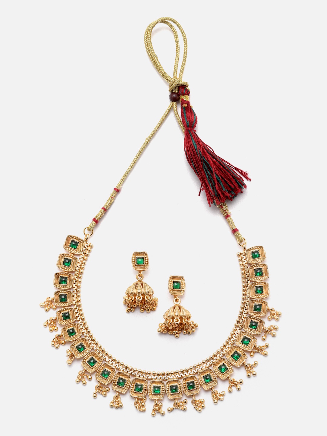

Aazeen Gold-Plated Stone-Studded Jewellery Set