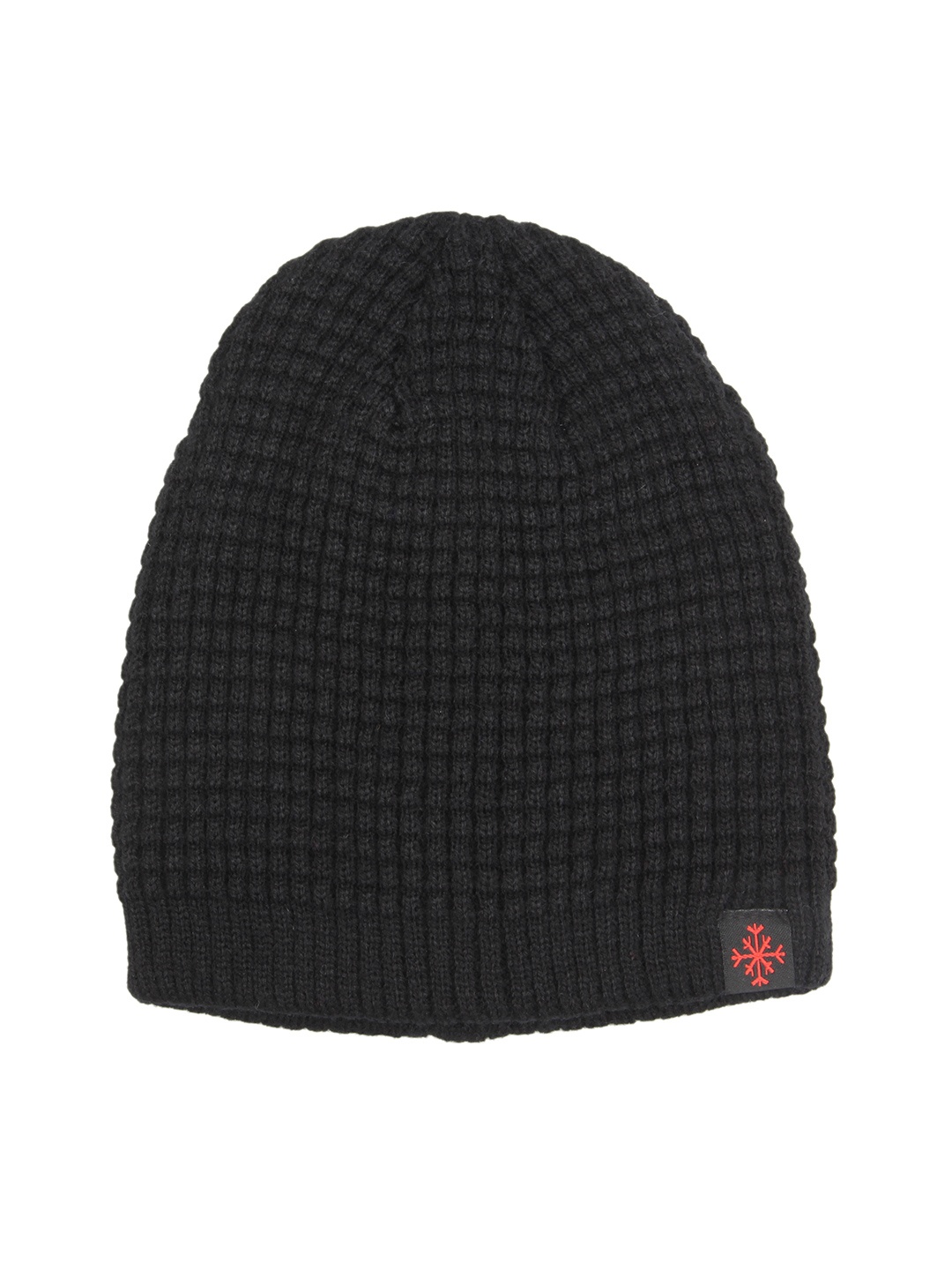 

FabSeasons Unisex Black Self Design Beanie