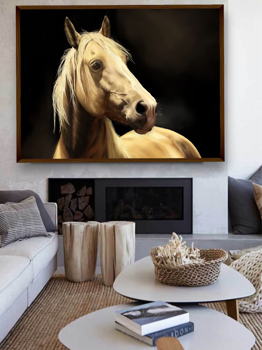 

The Art House Brown & Beige Animal Printed Framed Wall Art