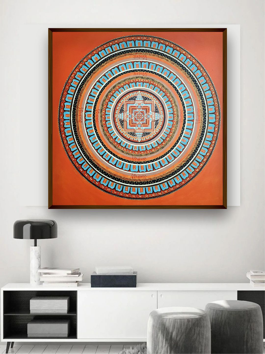 

The Art House Brown & Blue Abstract Painting Wall Art