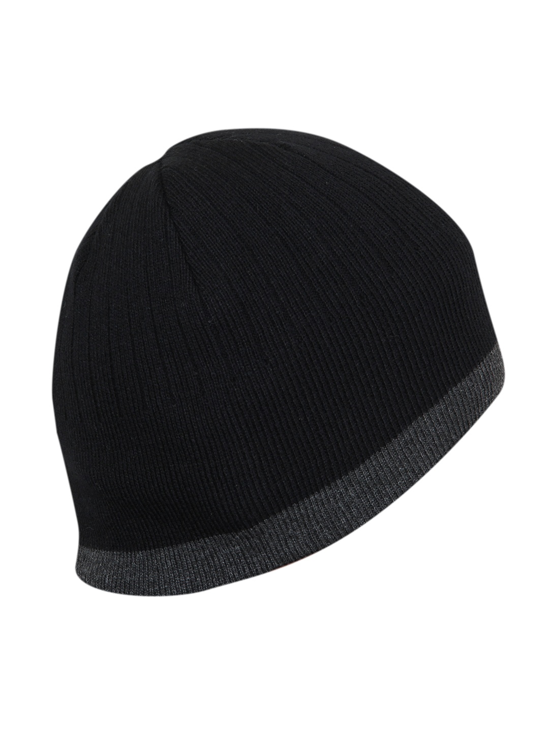 

FabSeasons Unisex Black & Grey Colourblocked Beanie