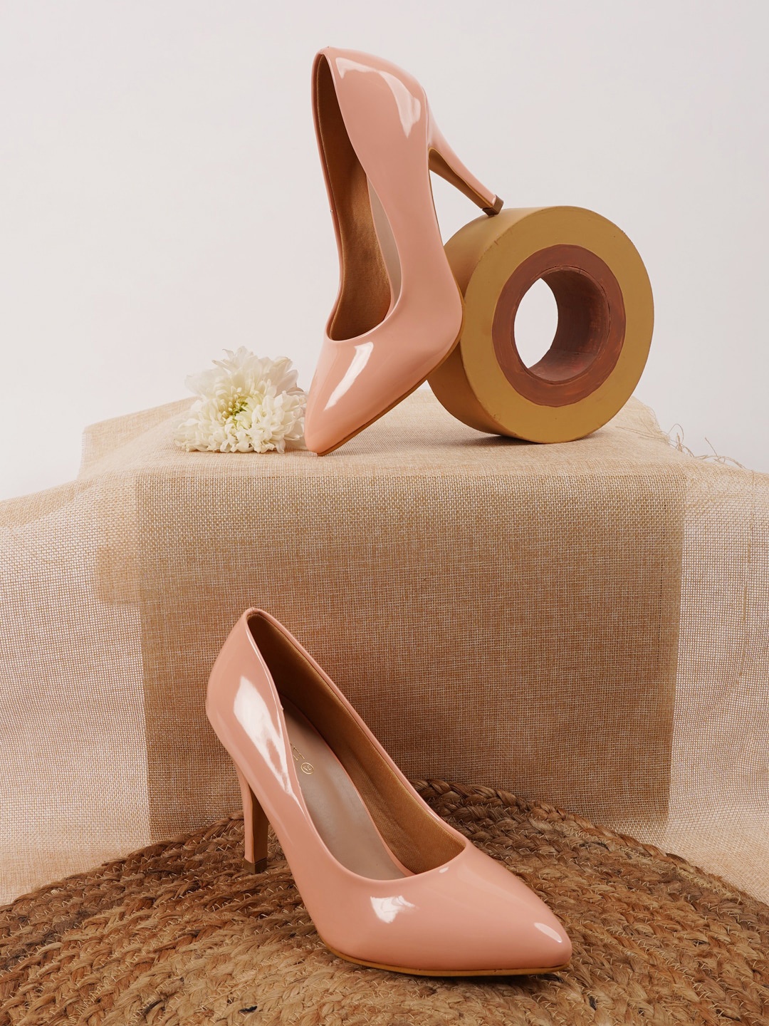 

Rubeezz Orange Party Block Pumps