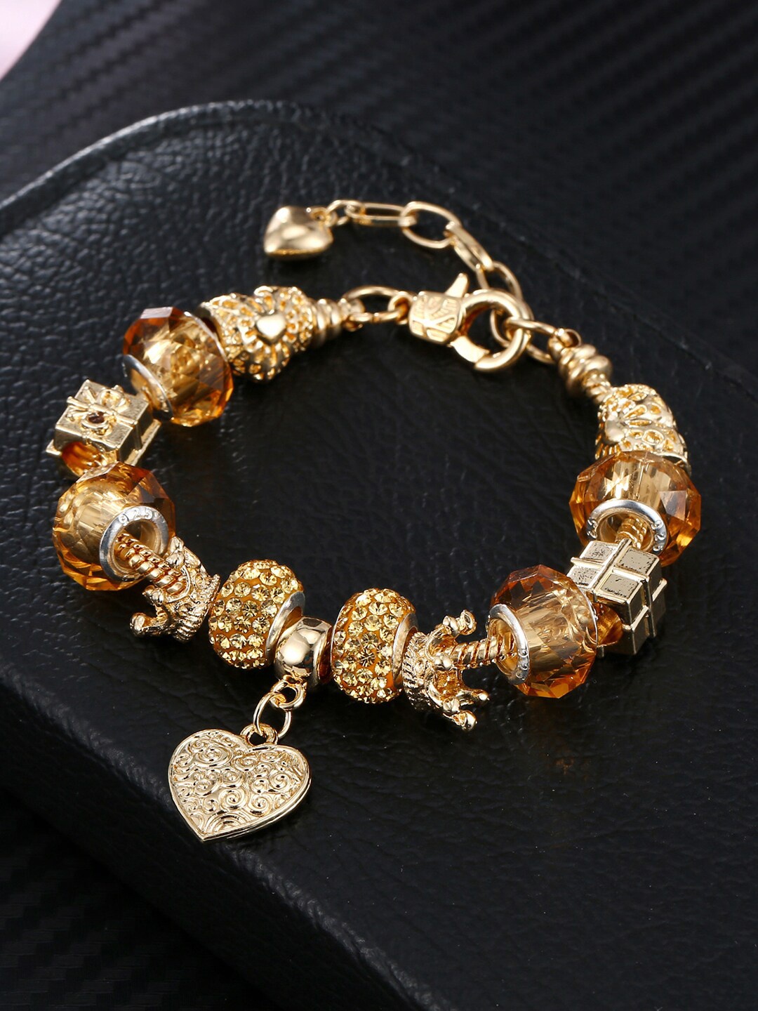 

Peora Women Gold-Plated Charm Bracelet