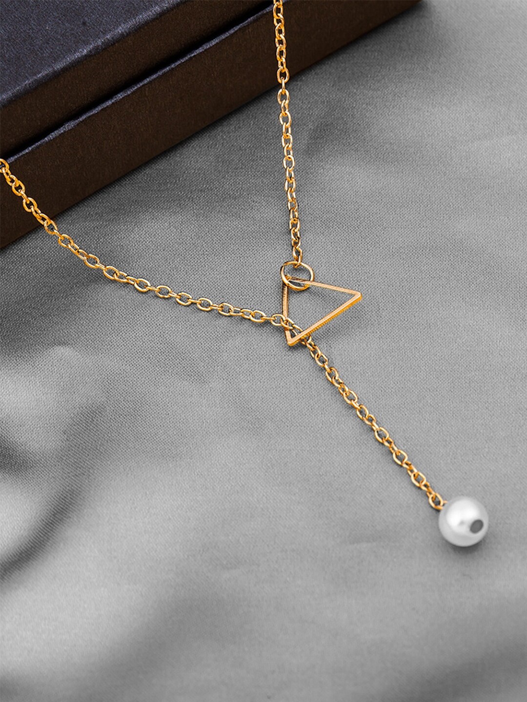 

Peora Gold-Plated Studded Chain Necklace