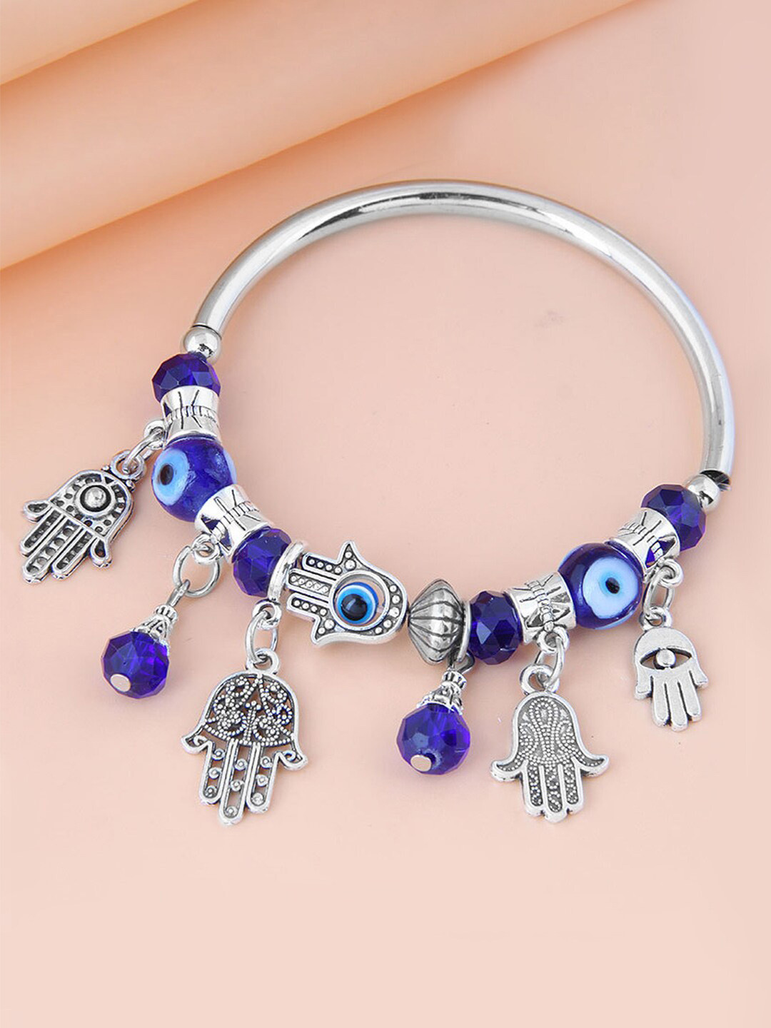 

Peora Silver-Plated Stone Studded Charm Bracelet