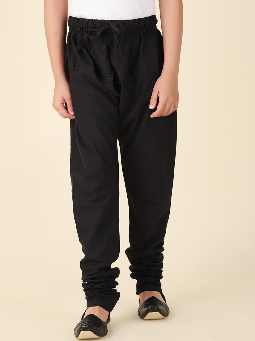 

Fabindia Boys Cotton Straight-Fit Churidar, Black